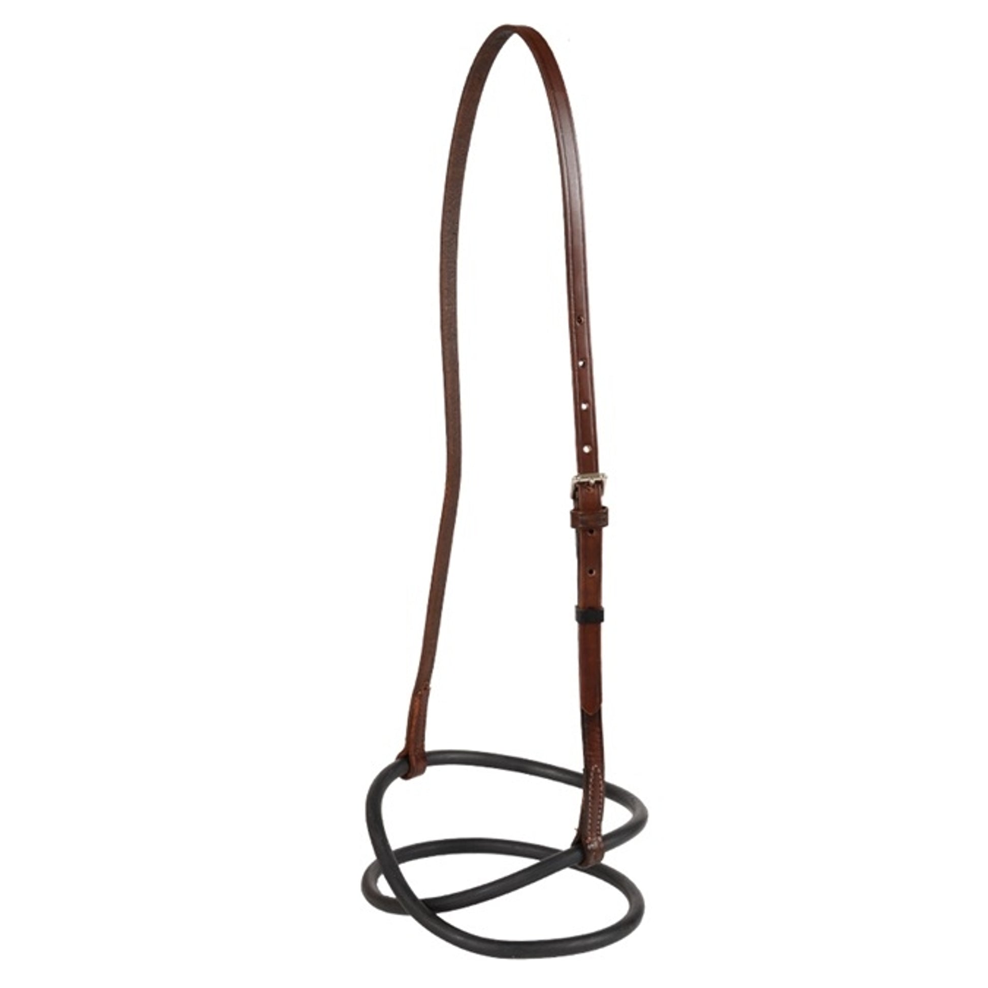 Feather-Weight Leather Rubber Figure 8 Noseband
