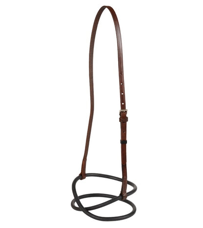 Feather-Weight Leather Rubber Figure 8 Noseband