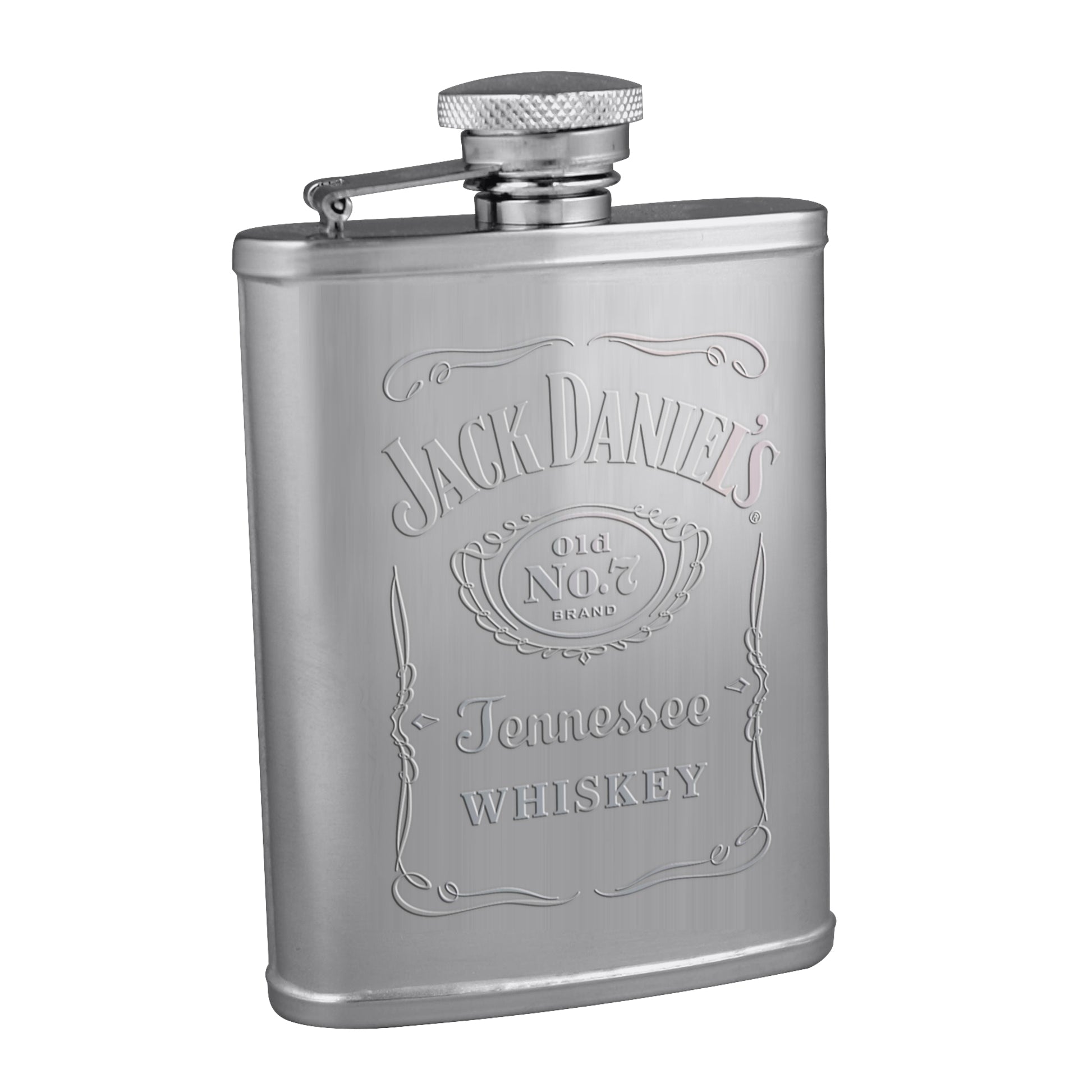 Jack Daniel's Embossed Label Logo Flask