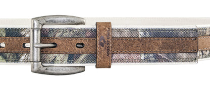 Mossy Oak Heavy Canvas & Leather Belt
