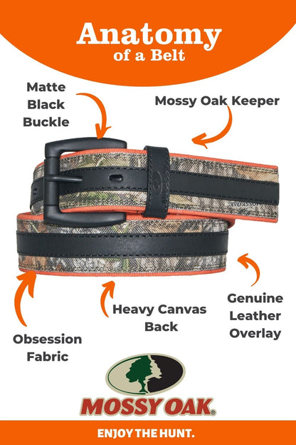 Mossy Oak Heavy Canvas & Leather Belt