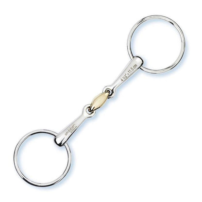 Stubben STEELtec Double Jointed Loose Ring Snaffle Bit