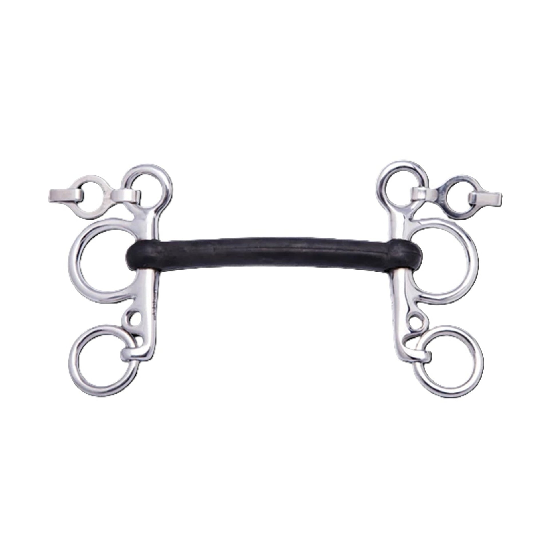Stubben Mullen Mouth Pelham Bit with Rubber Covered Mouth