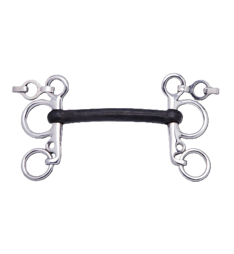 Stubben Mullen Mouth Pelham Bit with Rubber Covered Mouth