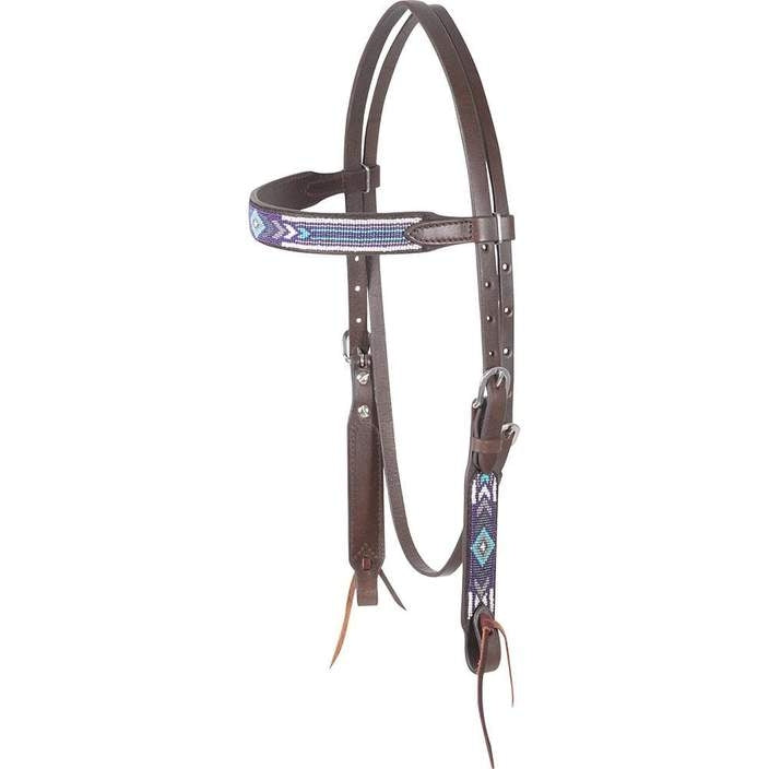 Cashel Beaded Browband Headstall - Angel Fire