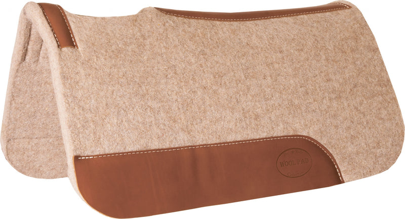 Mustang Contoured Wool Junior Pad with Top Grain Wear Leathers