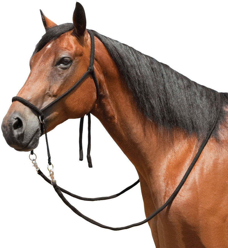 Mustang Bitless Bridle with 9' Flat Braided Reins