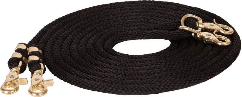 Mustang Poly Draw Reins with Brass Plated Scissor Snaps