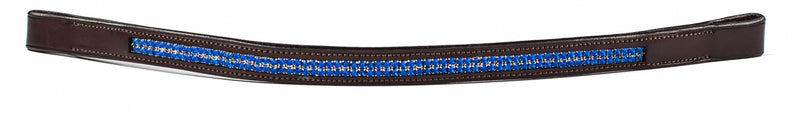 HK Americana Double Row Royal Blue Crystal Browband