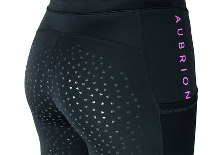 Shires Aubrion Brook Logo Riding Tights