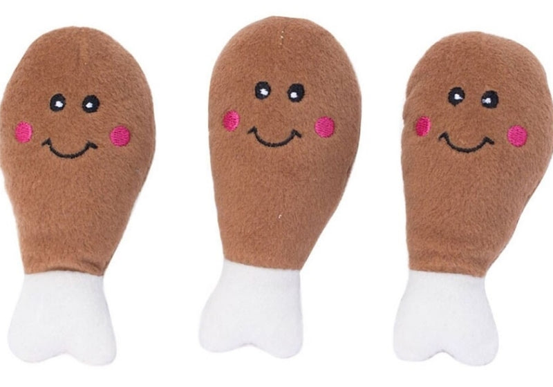 Zippy Paws Miniz Drumsticks Plush Dog Toy