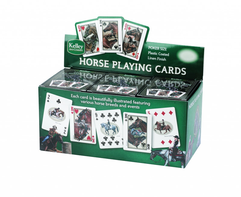 Kelley and Company Countertop Display of 12 Horse Playing Cards