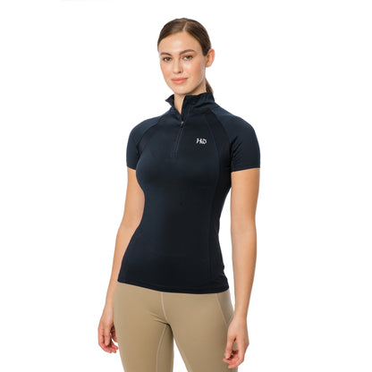 Horseware Ladies Aveen Half Zip Technical Short Sleeve Top