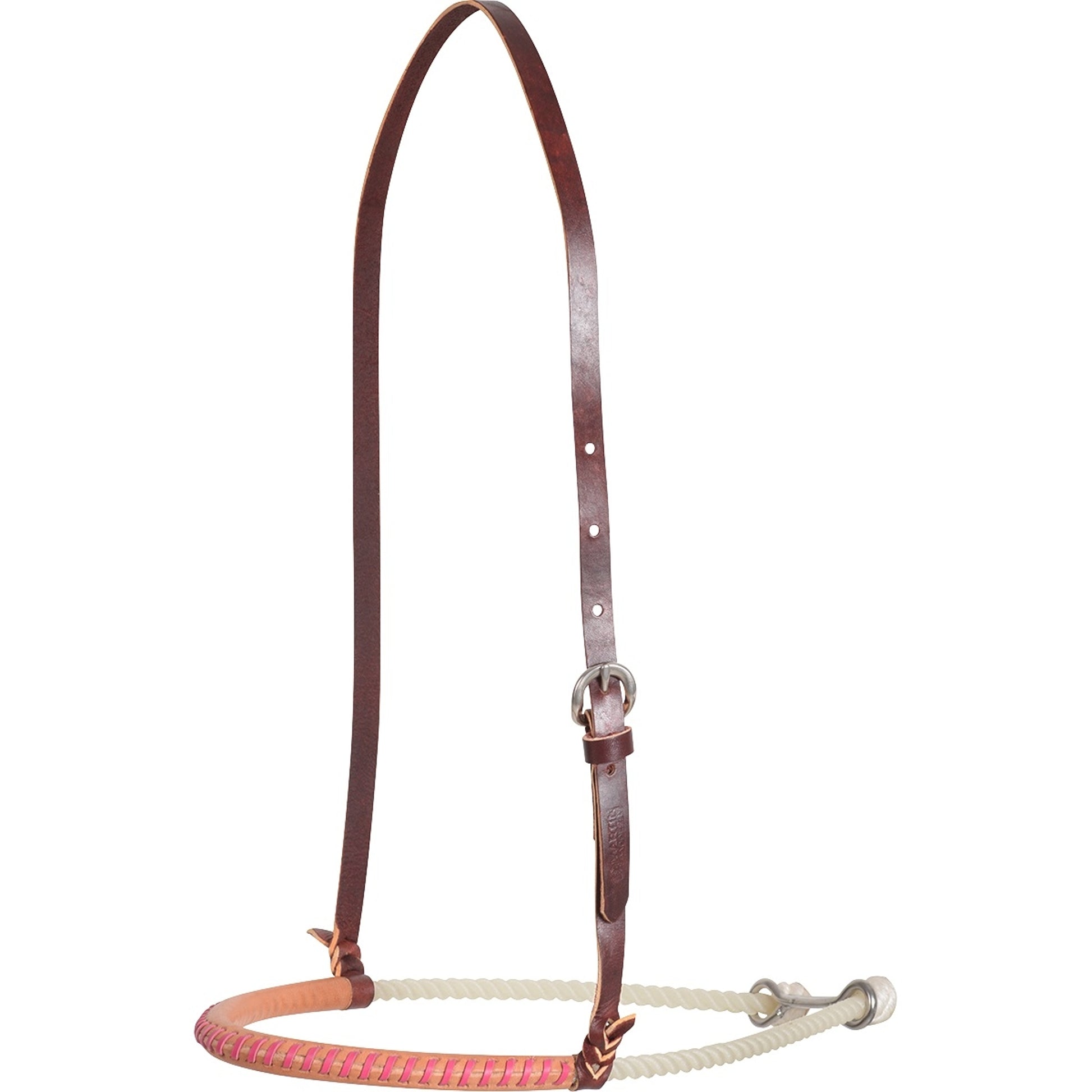 Martin Saddlery Single Rope Noseband with Leather Covered Lace