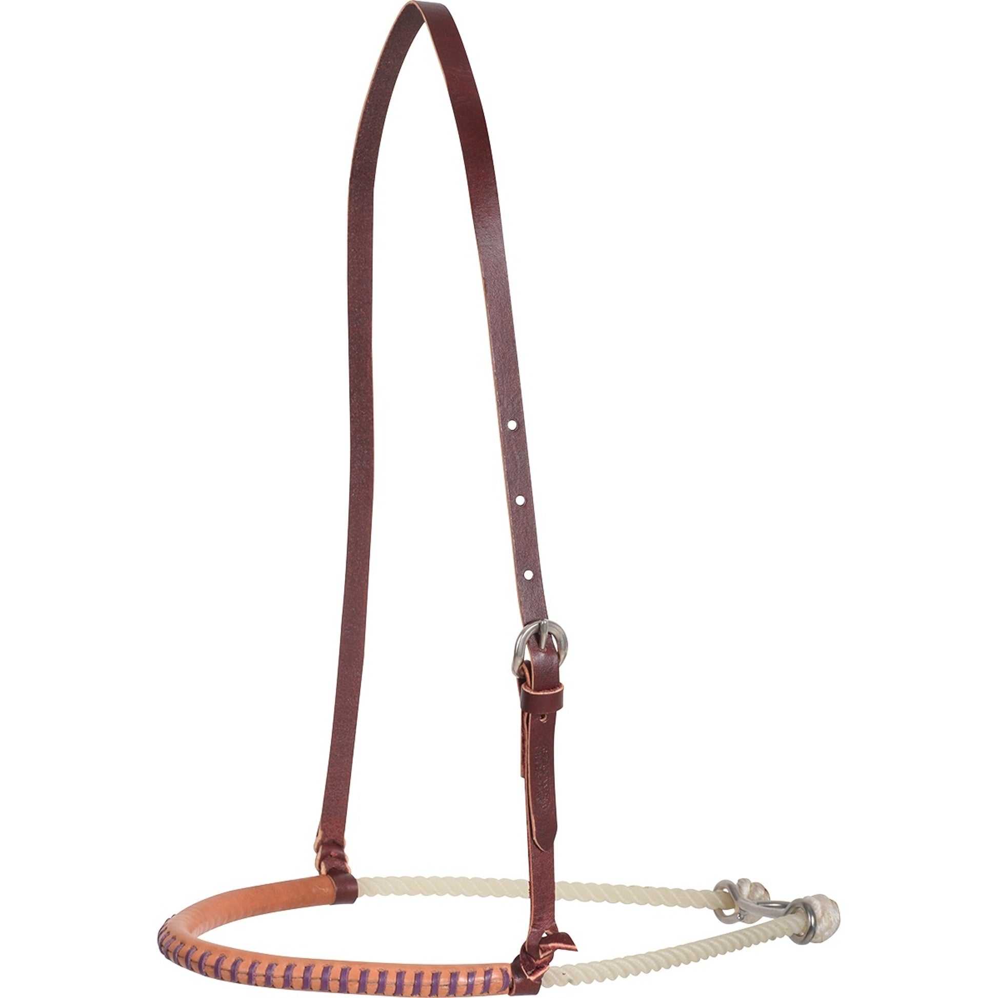 Martin Saddlery Single Rope Noseband with Leather Covered Lace