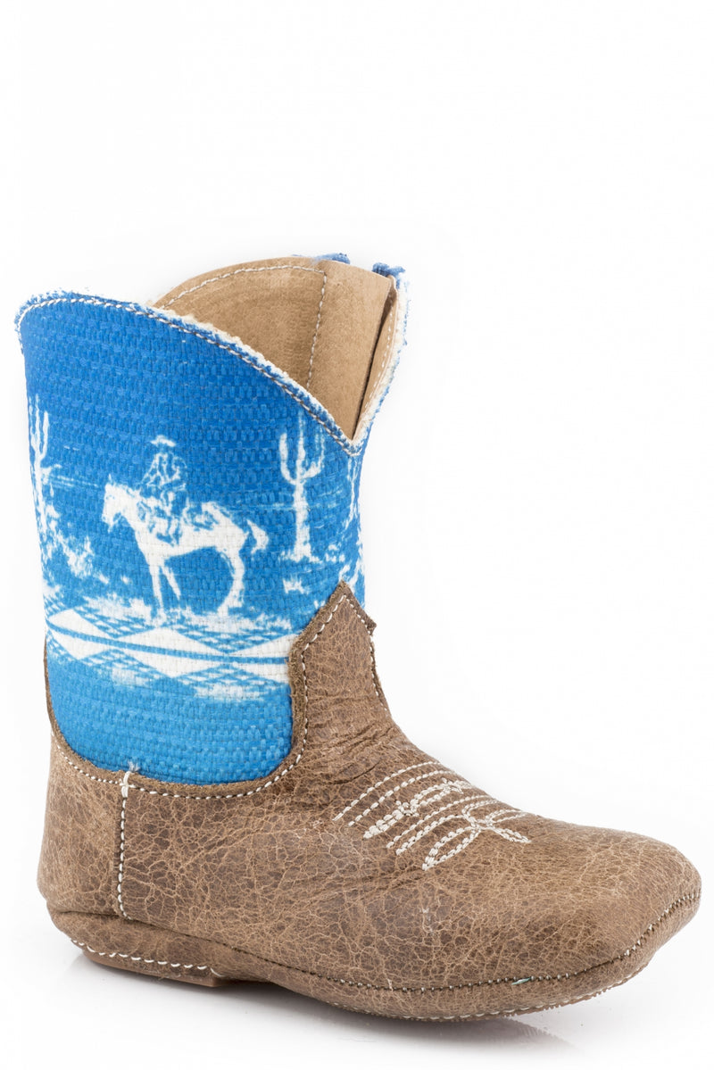 Roper Cowbabies Infant Boys Printed Border Scene Boots