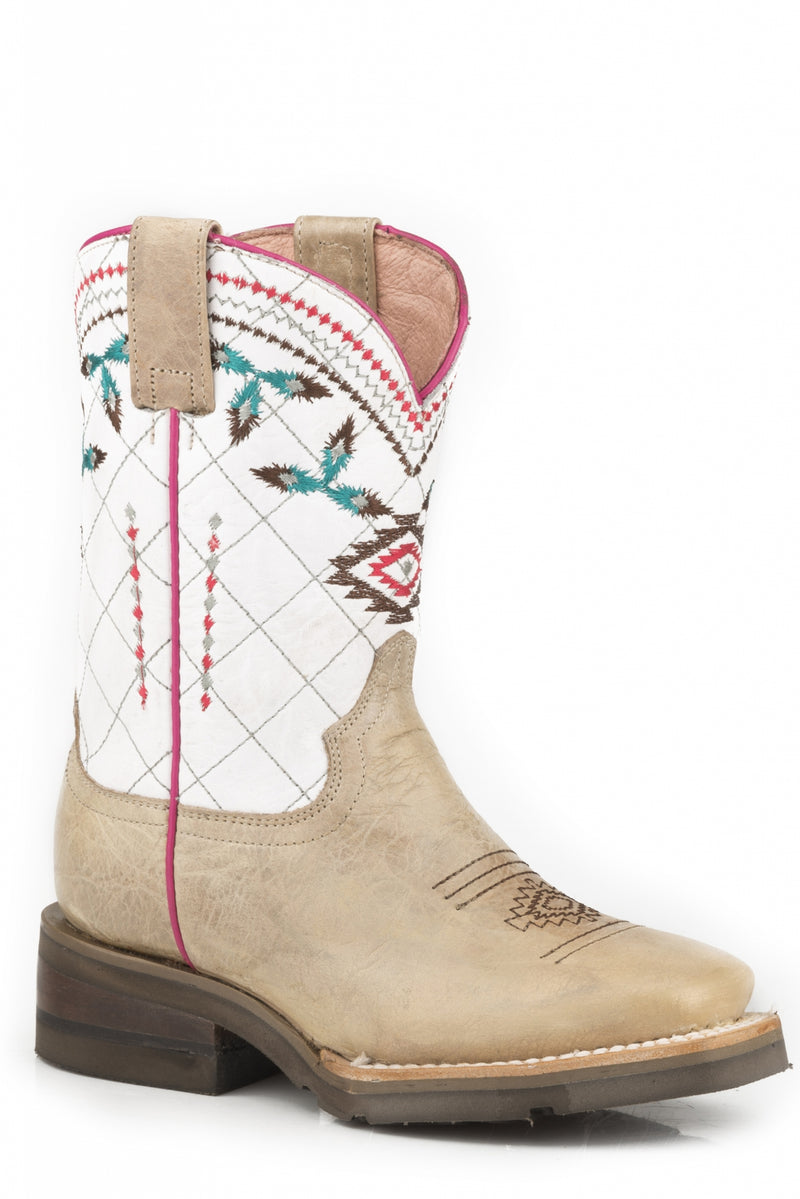 Roper Girls Embroidered Aztec Leather Fashion Boots