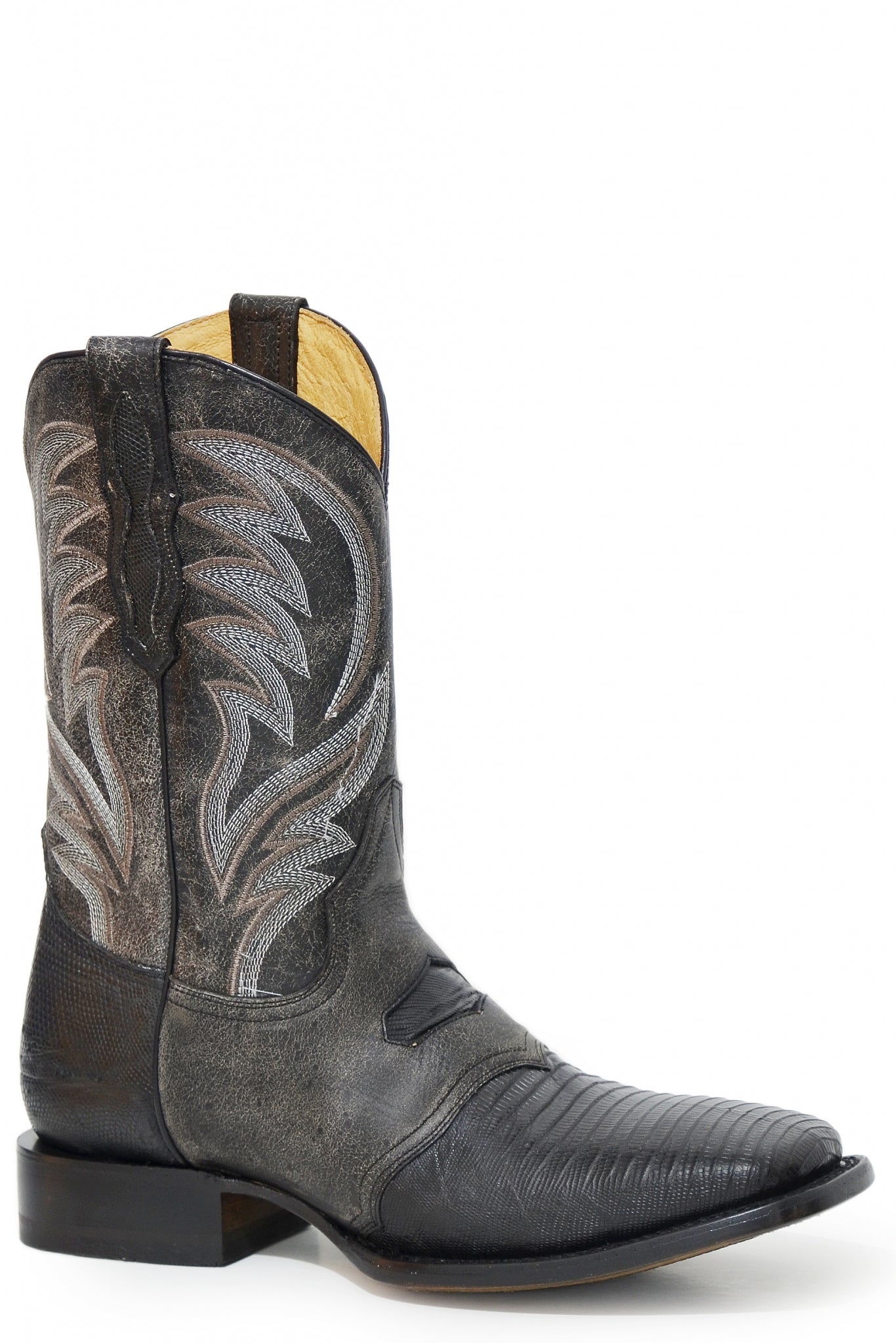 Roper Mens Black Teju Lizard Western Boots– HorseLoverZ