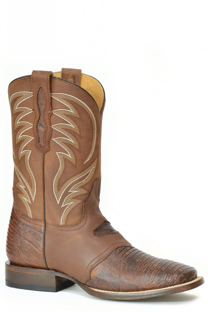 Roper Mens Brown Teju Lizard Western Boots