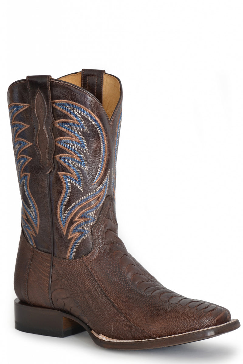 Roper Mens Brown Ostrich Leg Western Boots