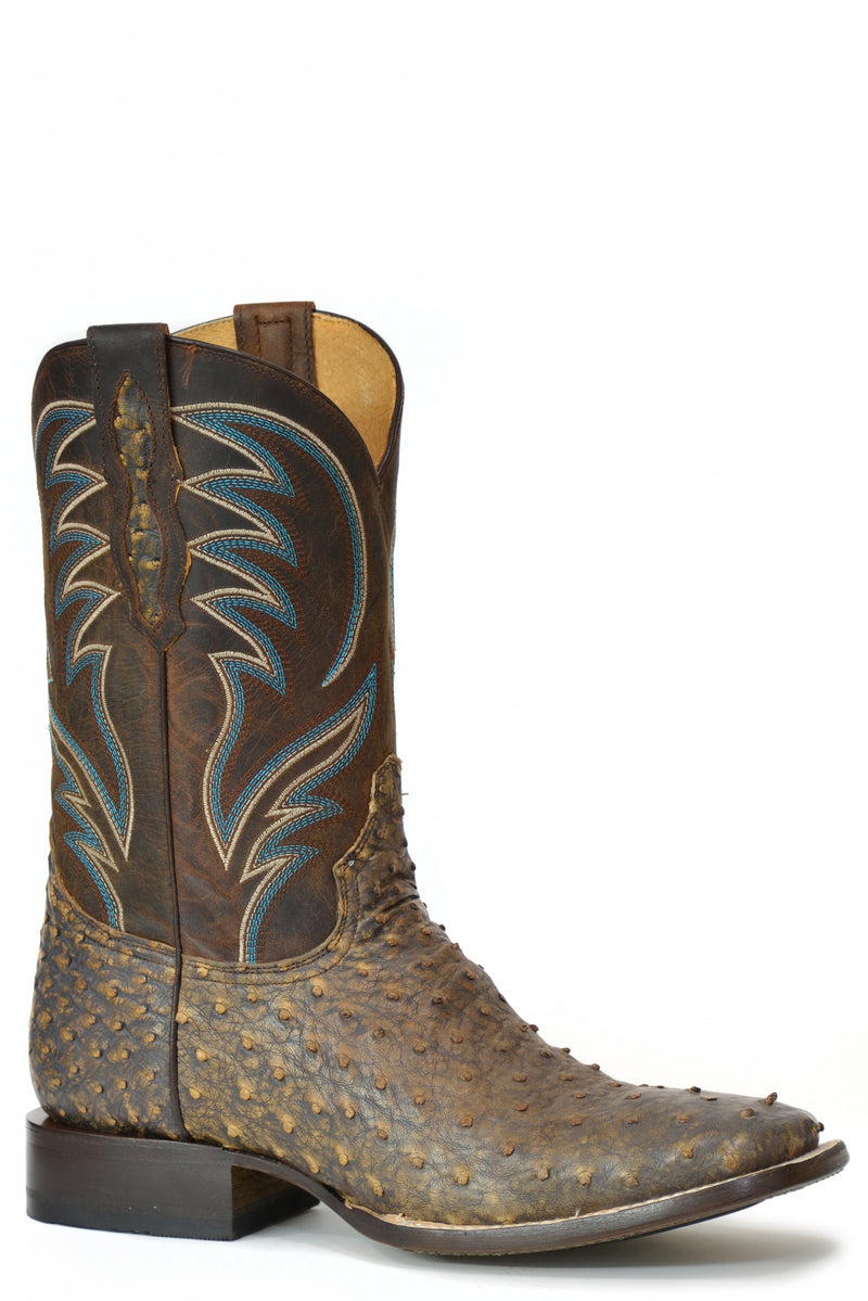 Roper Mens Vintage Ostich Full Quill Western Boots