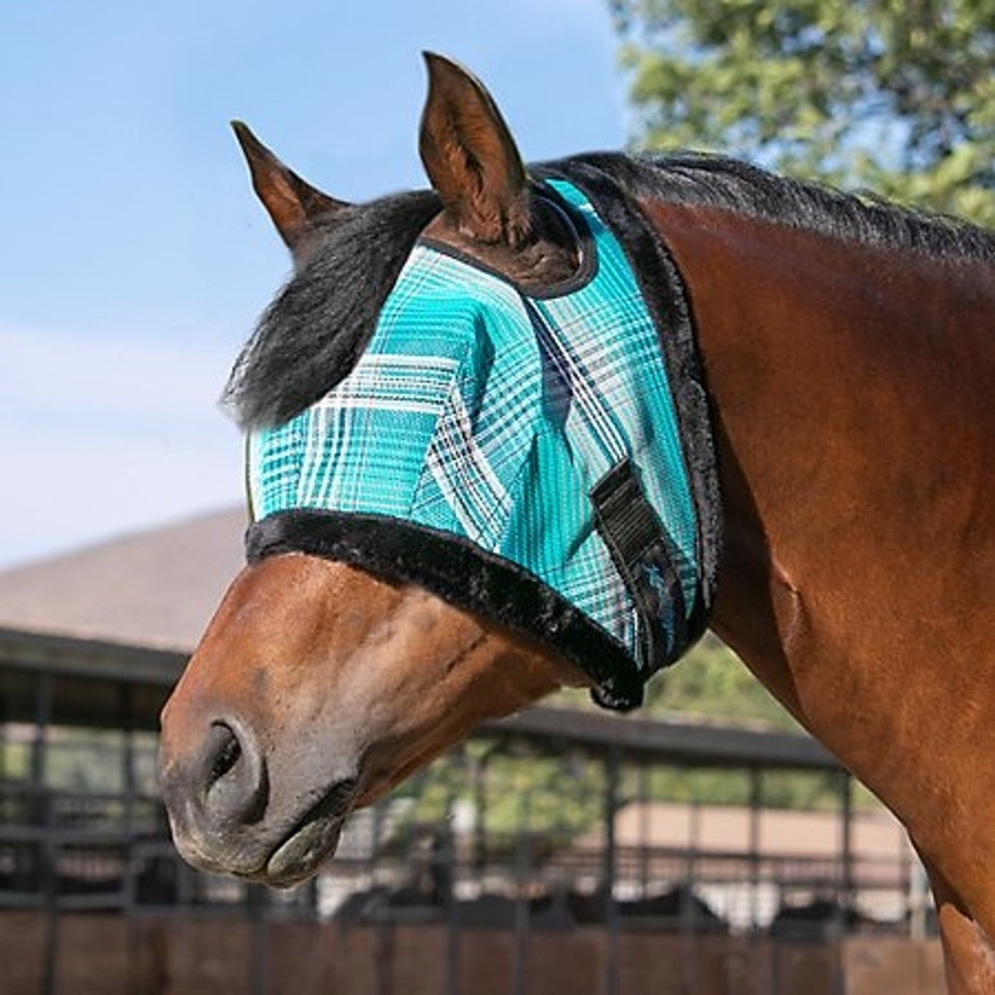 Kensington UV Fly Mask with Fleece Trim - Open Top