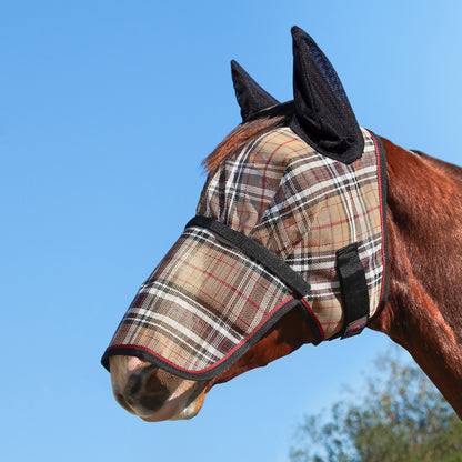 Kensington Fleece Fly Mask with Nose, Dual Ears & Forelock