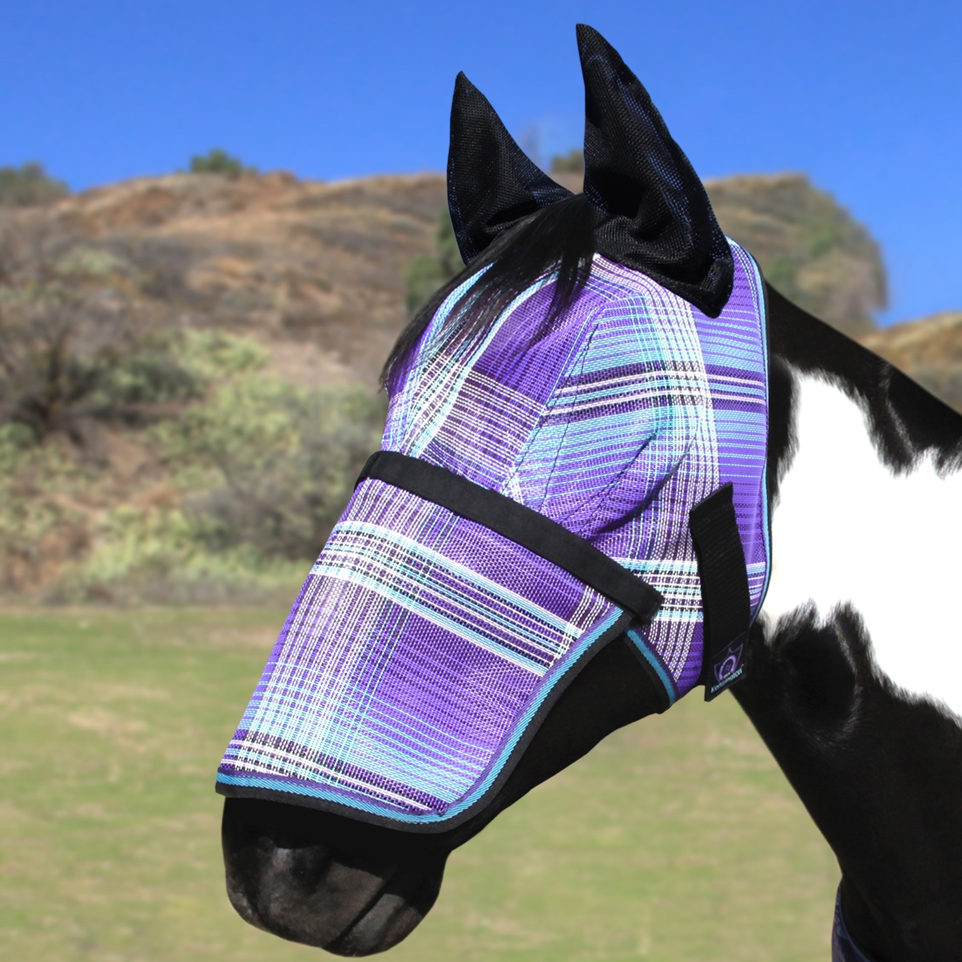 Kensington Fleece Fly Mask with Nose, Dual Ears & Forelock