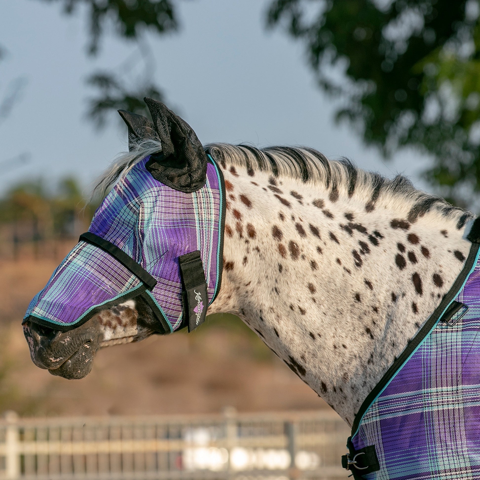 Kensington Fleece Fly Mask with Nose, Dual Ears & Forelock