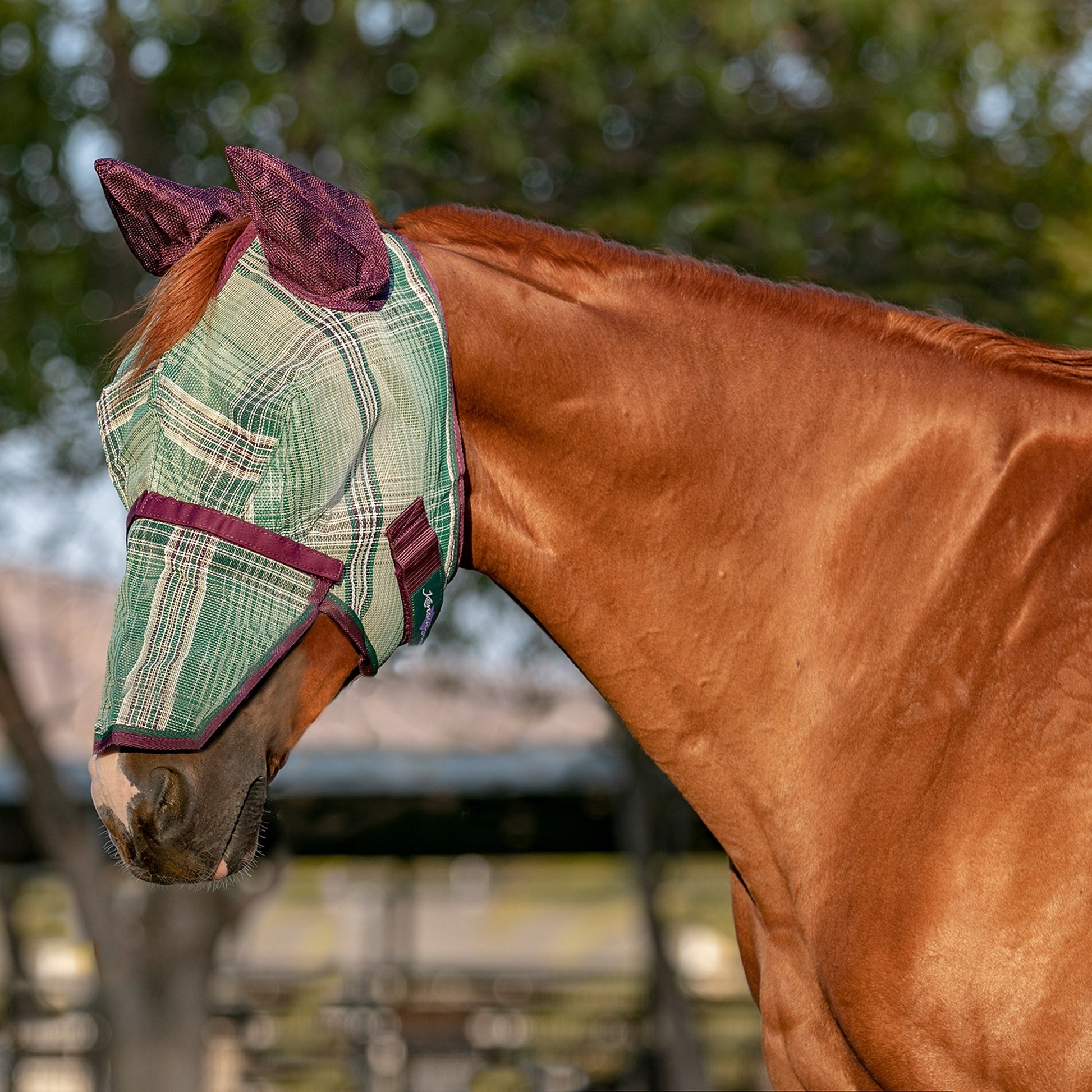 Kensington Fleece Fly Mask with Nose, Dual Ears & Forelock