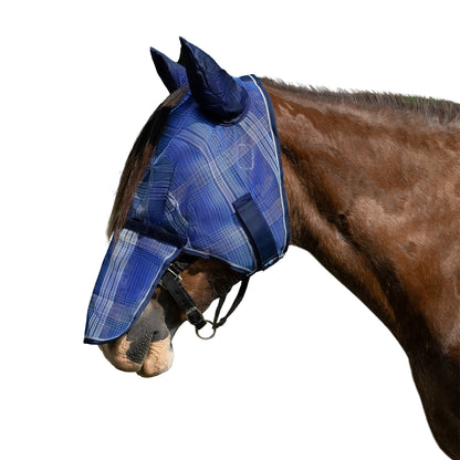 Kensington Fleece Fly Mask with Nose, Dual Ears & Forelock