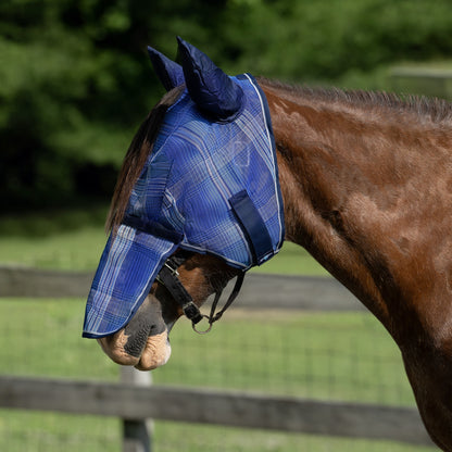 Kensington Fleece Fly Mask with Nose, Dual Ears & Forelock