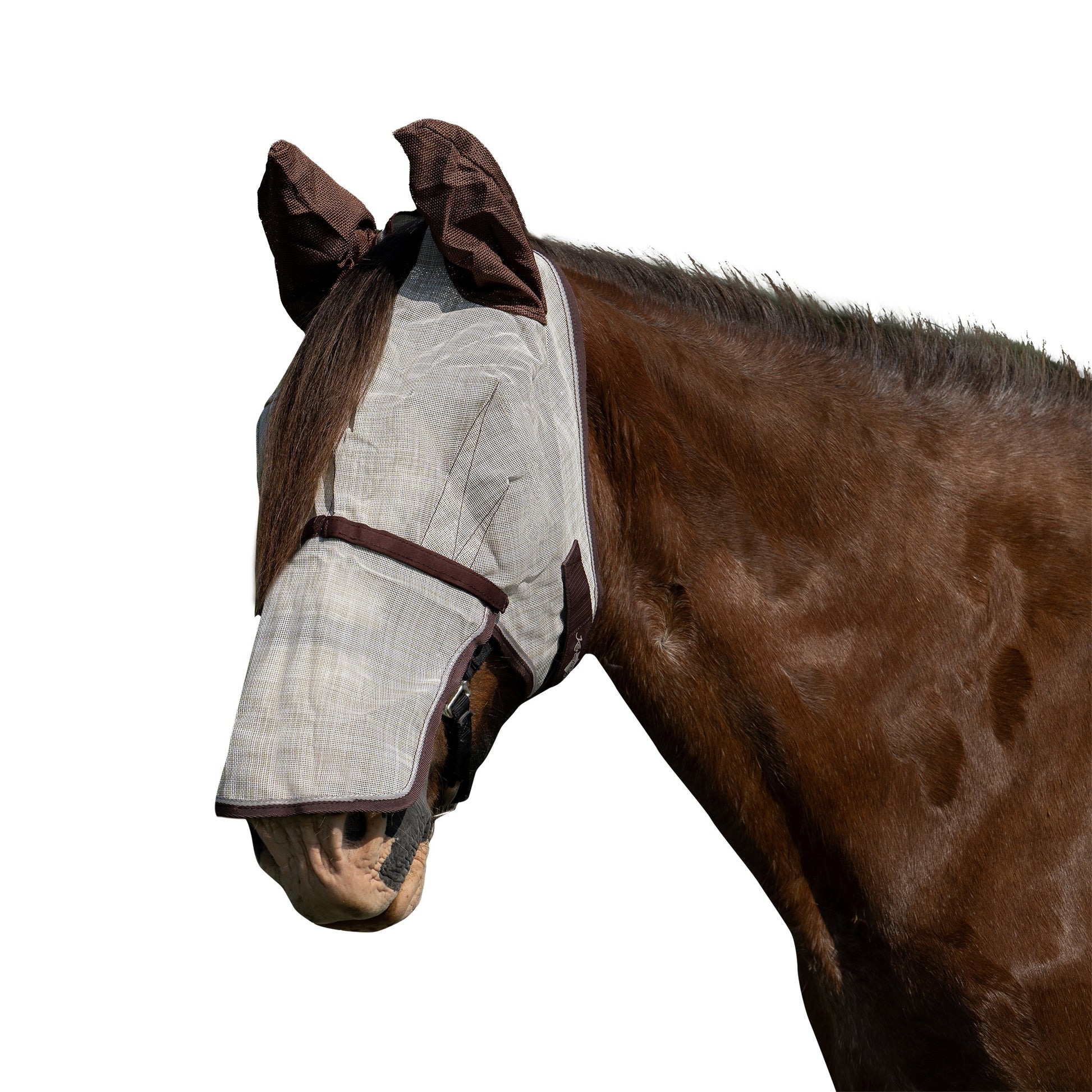 Kensington Fleece Fly Mask with Nose, Dual Ears & Forelock