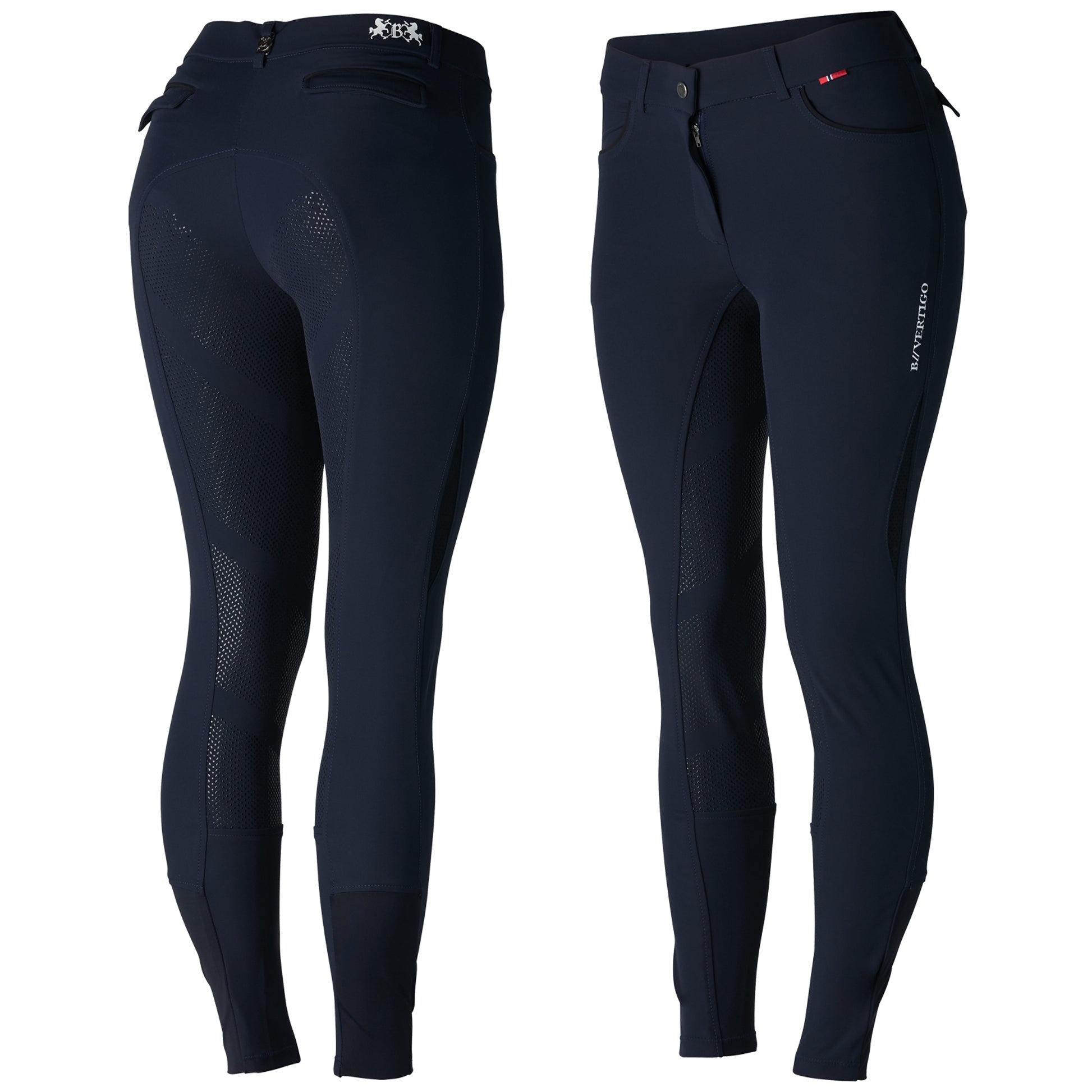 B Vertigo Ladies Marla Mid-Rise Silicone Full Seat Breeches