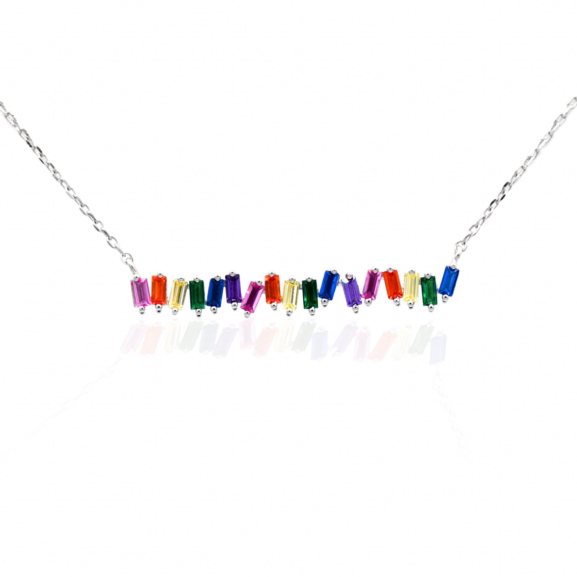 Kelly Herd Multi-Color Bar Necklace