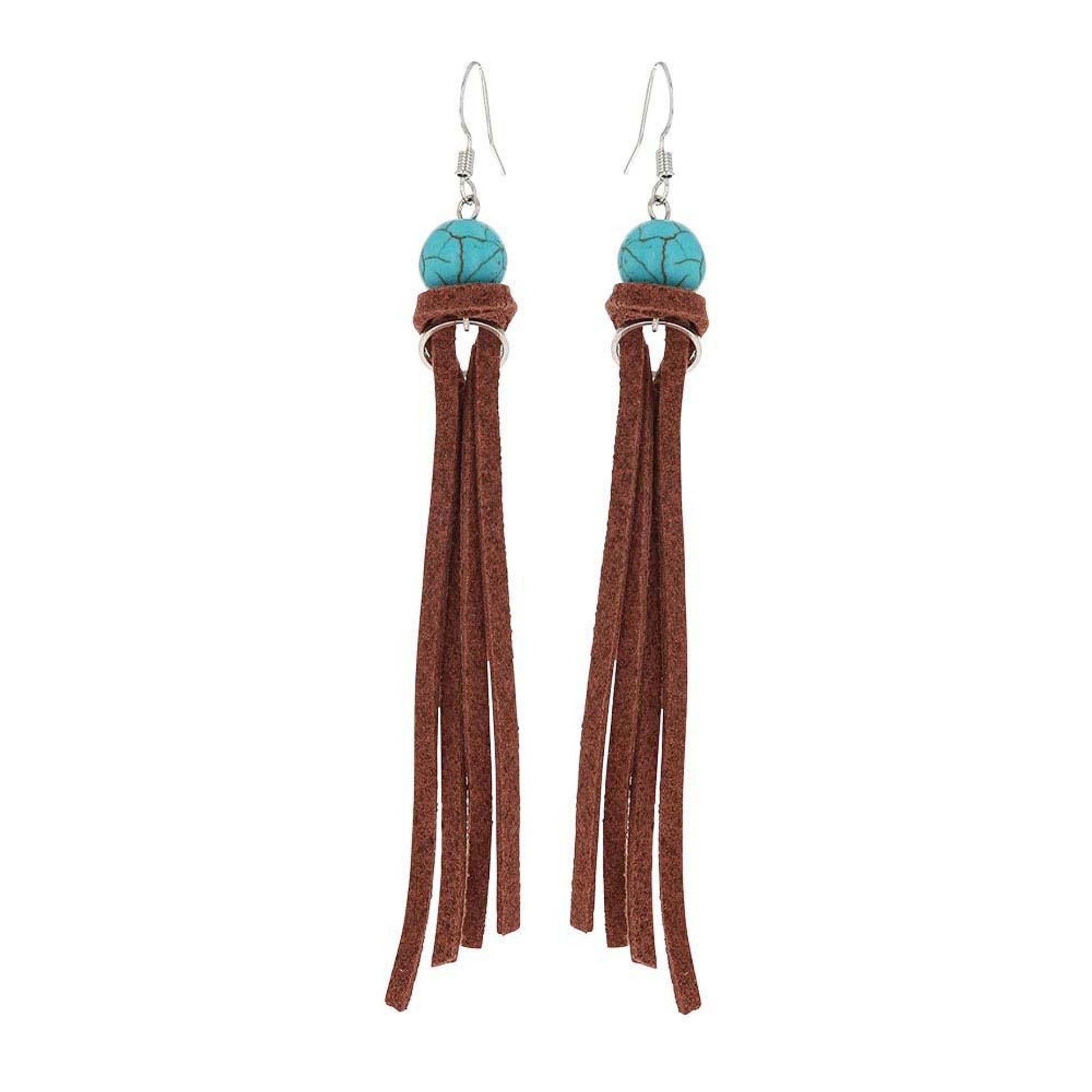 Montana Silversmiths Ladies Tasseled Turquoise Earrings