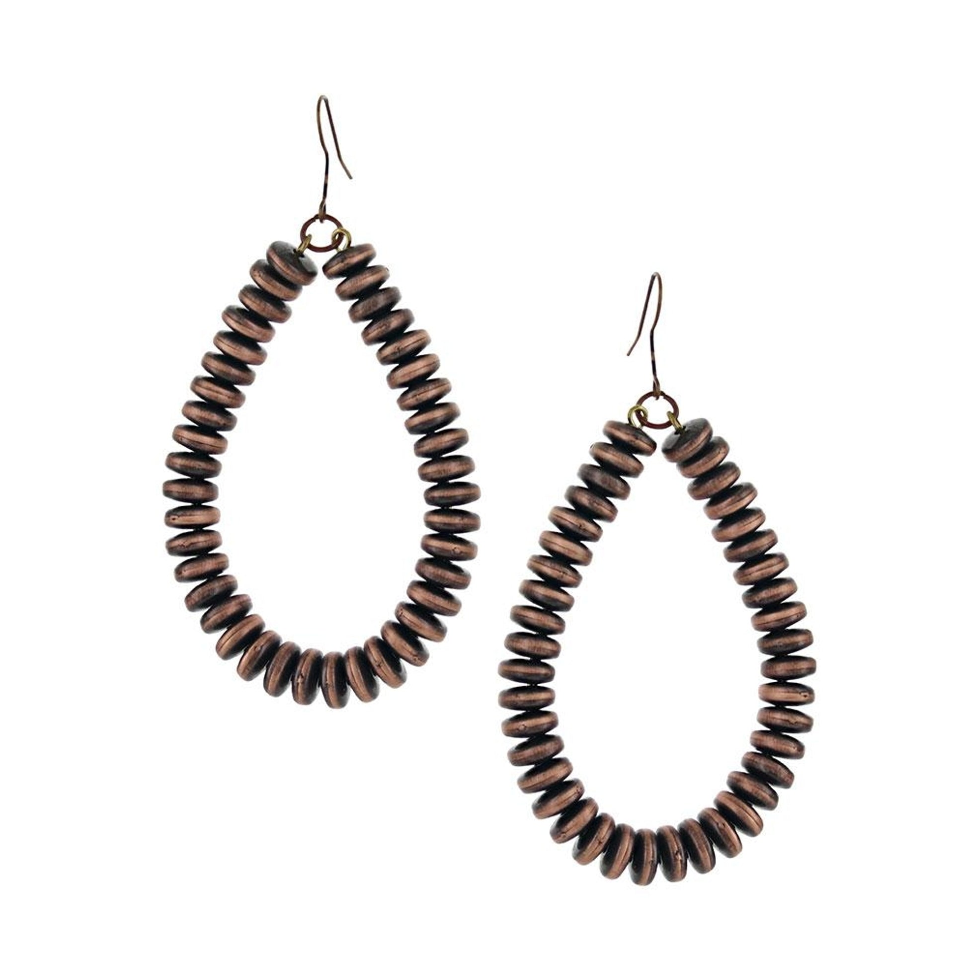 Montana Silversmiths Ladies Boho Bronze Beaded Teardrop Attitude Earrings