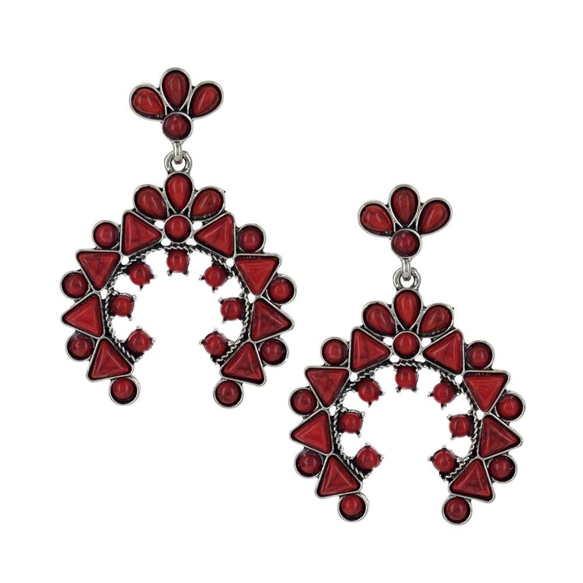 Montana Silversmiths Ladies Attitude Fiery Squash Blossom Earrings