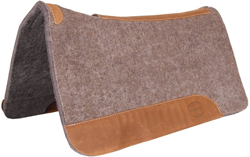 Mustang Wool Contoured Pad with Top Grain Wear Leathers