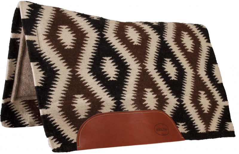 Mustang Tucson Contoured Wool Blanket with Tan Wool Bottom