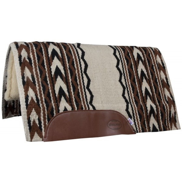 Mustang Arrowhead Wool Show Saddle Pad with Fleece Bottom