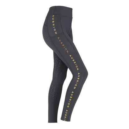 Shires Ladies Aubrion Brook Logo Riding Tights