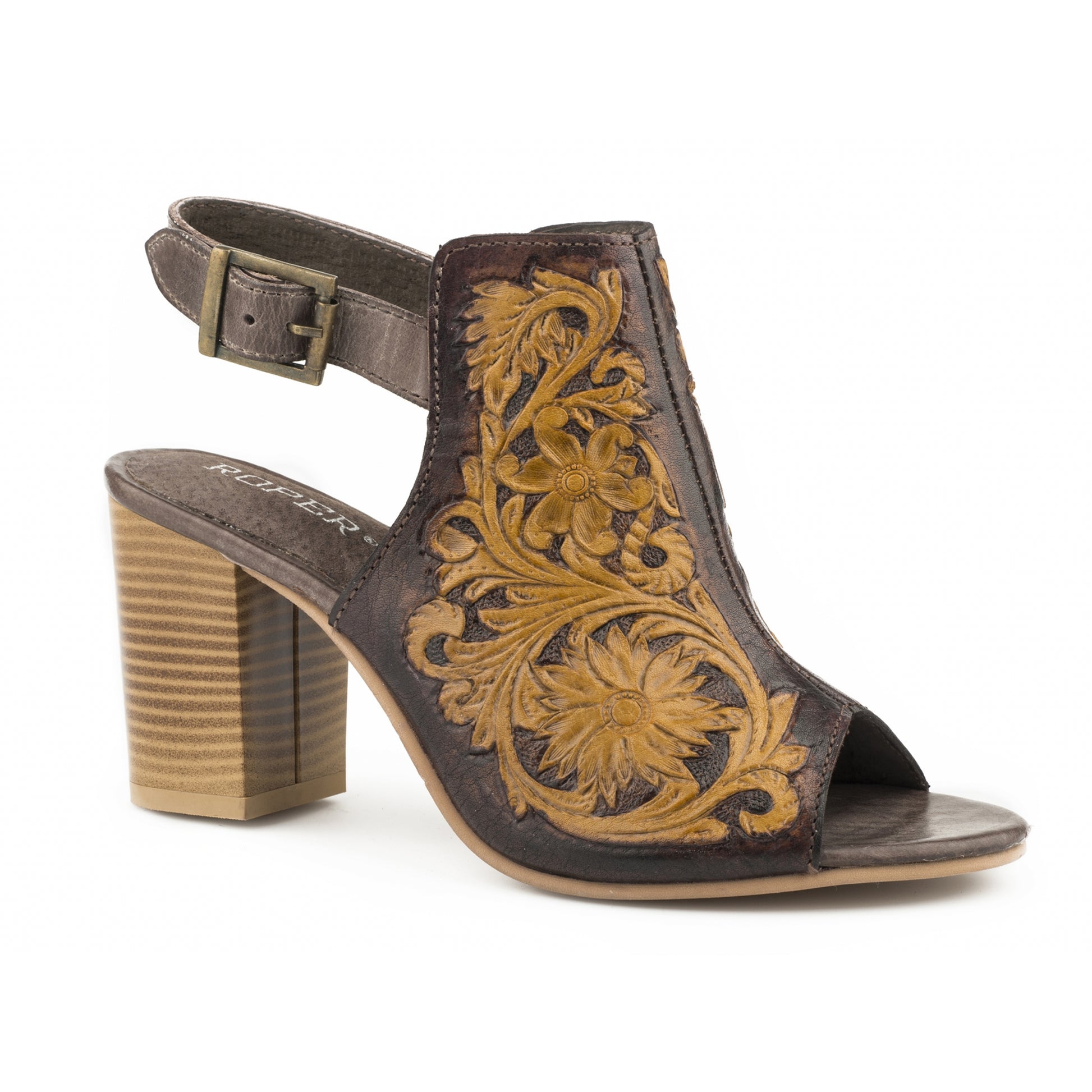 Roper Ladies Mika Open Toe Mules with Back Strap
