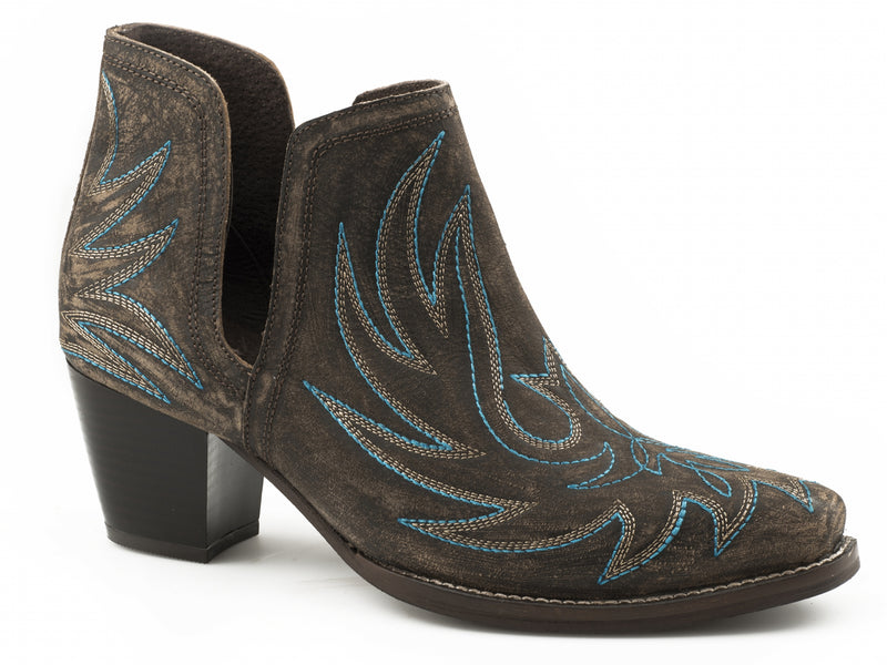 Roper Ladies Rowdy Leather Ankle Boots