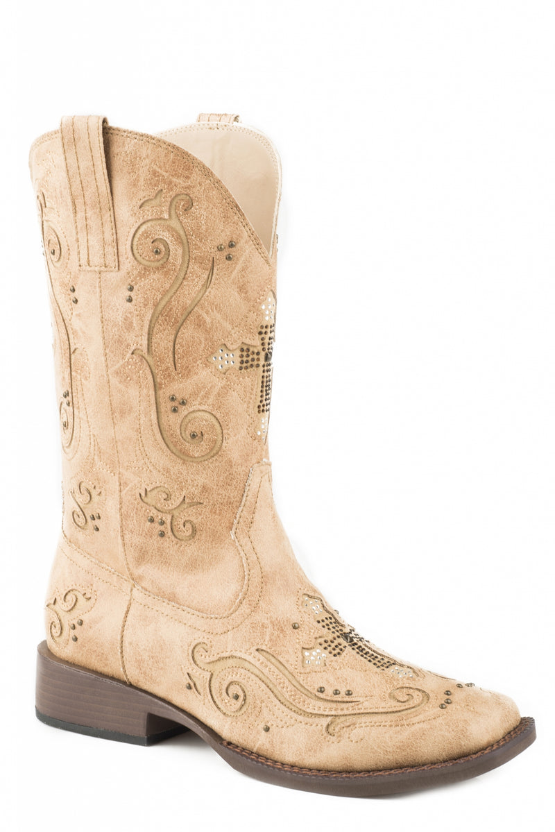 Roper Ladies Faith Bling Square Toe Western Boots