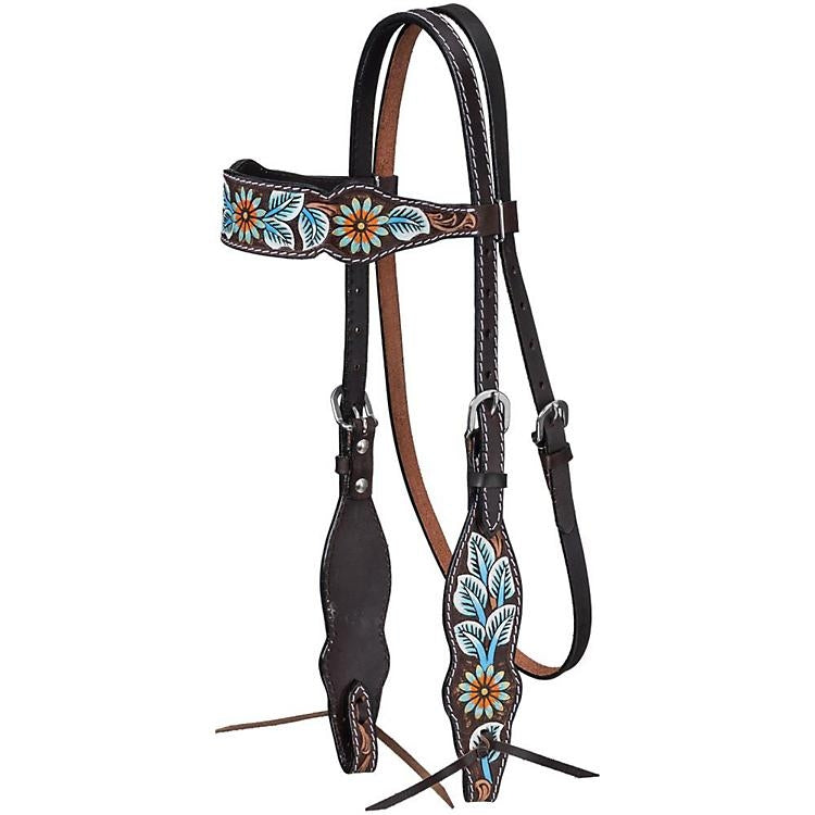 Tough-1 Vintage Floral Browband Headstall