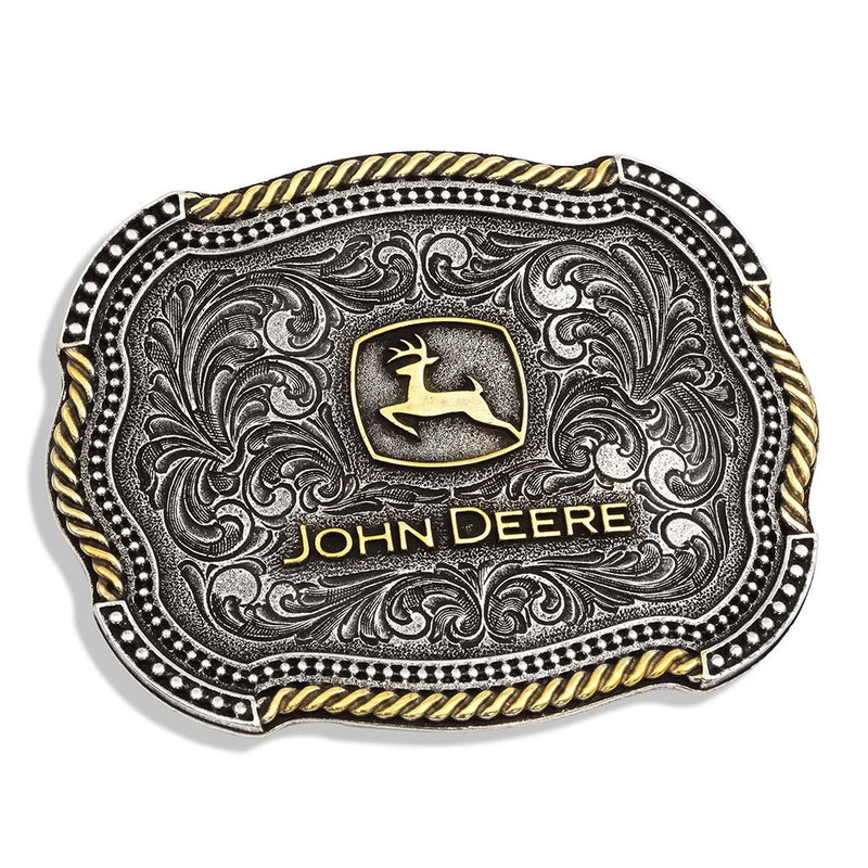 Montana Silversmiths John Deere Scalloped Duo Attitude Buckle