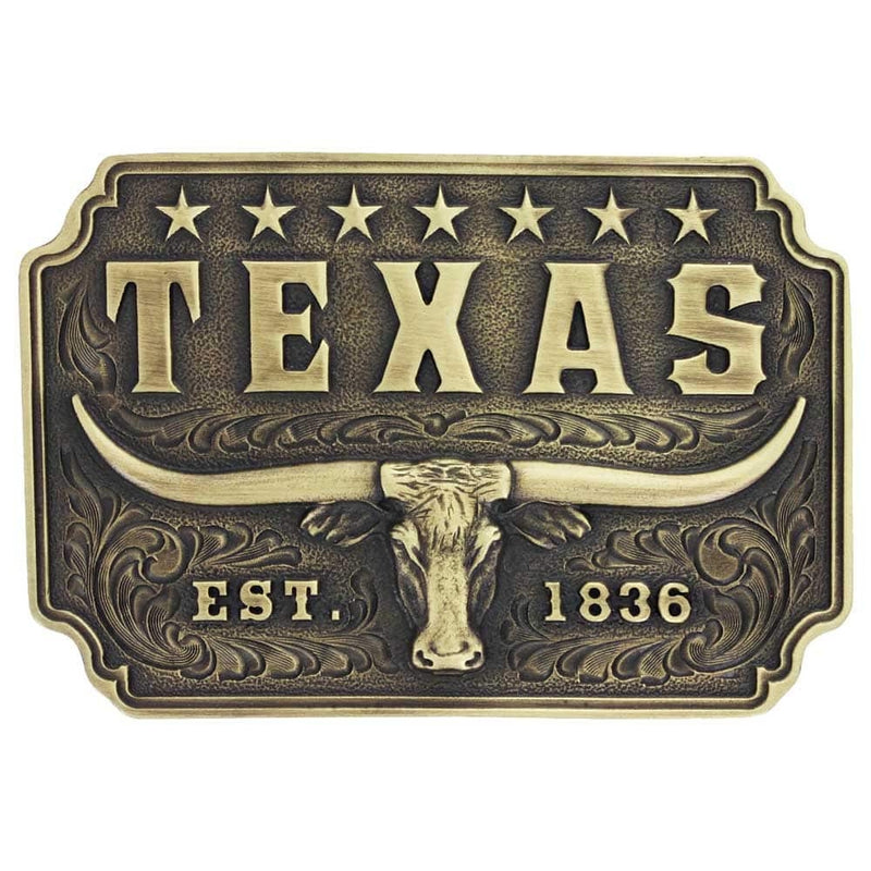 Montana Silversmiths Classic Texas Longhorn Attitude Buckle