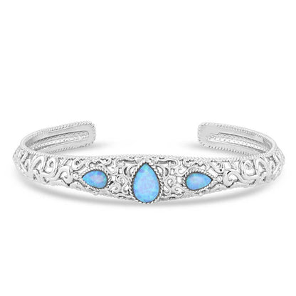 Montana Silversmiths Crystal Pools Silver Cuff Bracelet