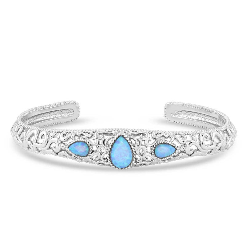 Montana Silversmiths Crystal Pools Silver Cuff Bracelet